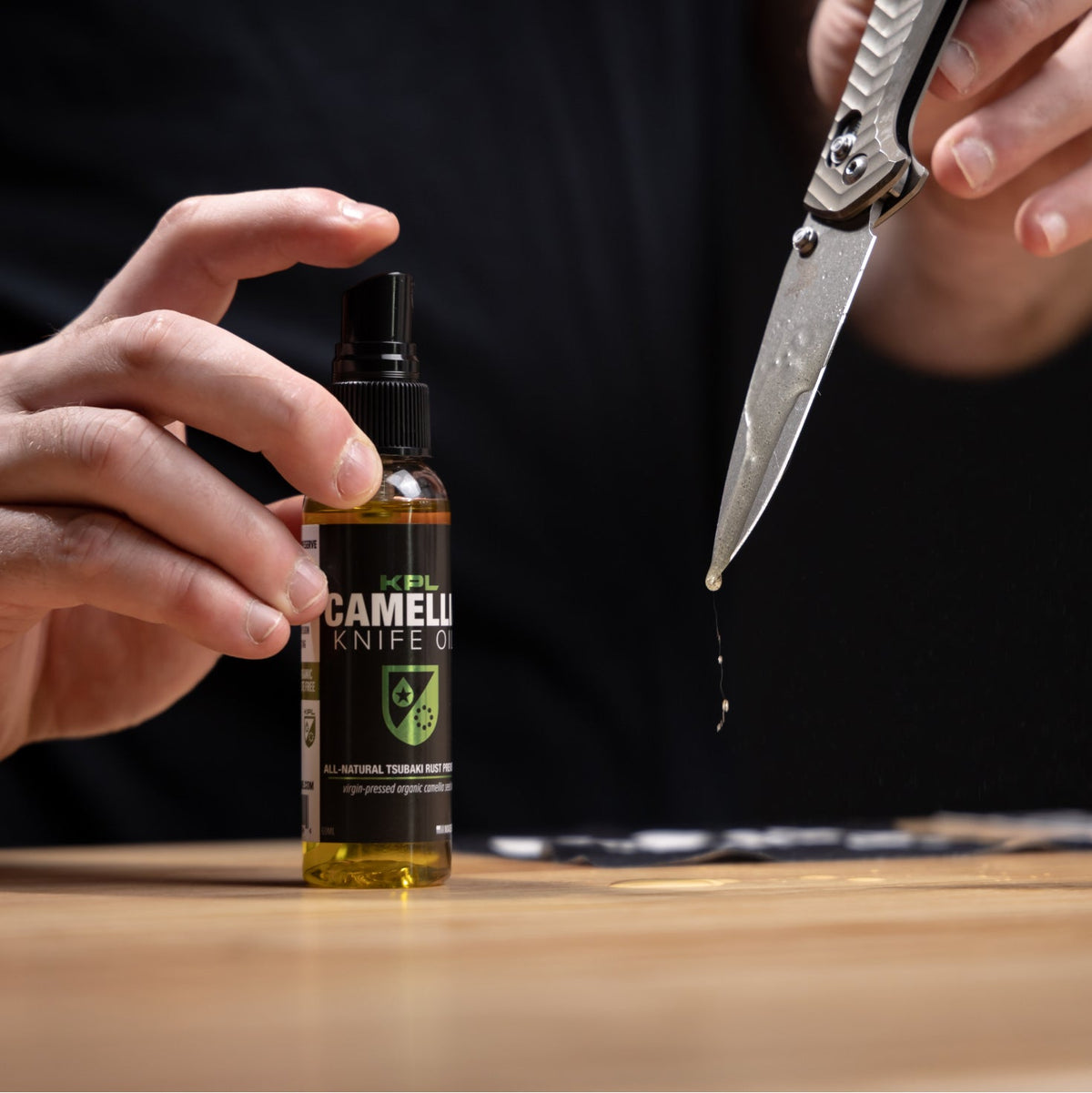 Organic Camellia Kitchen Knife Oil - Carbon Steel and Cast Iron