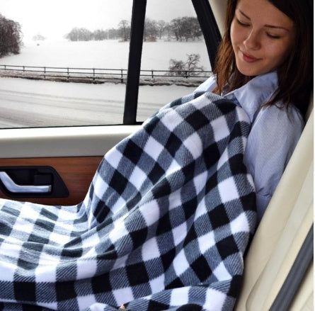 12V Plaid Heated Car Blanket