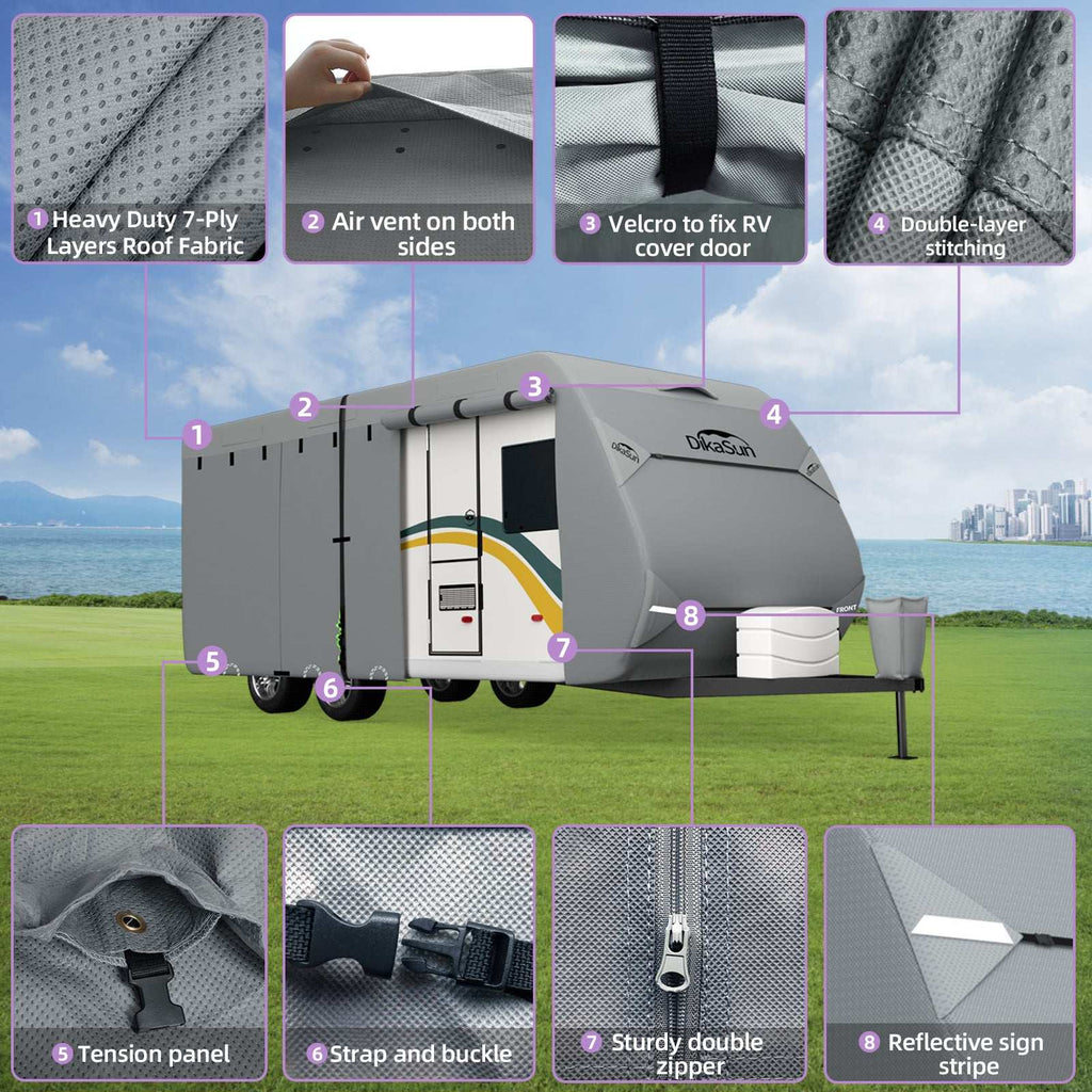 DikaSun 7-Layer Travel Trailer RV Cover