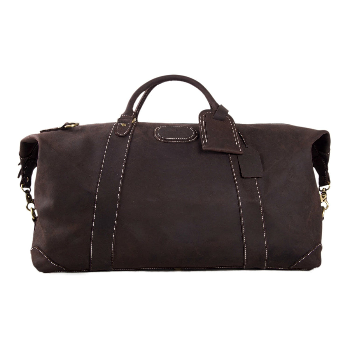 Men's Genuine Leather Weekender Duffle Bag