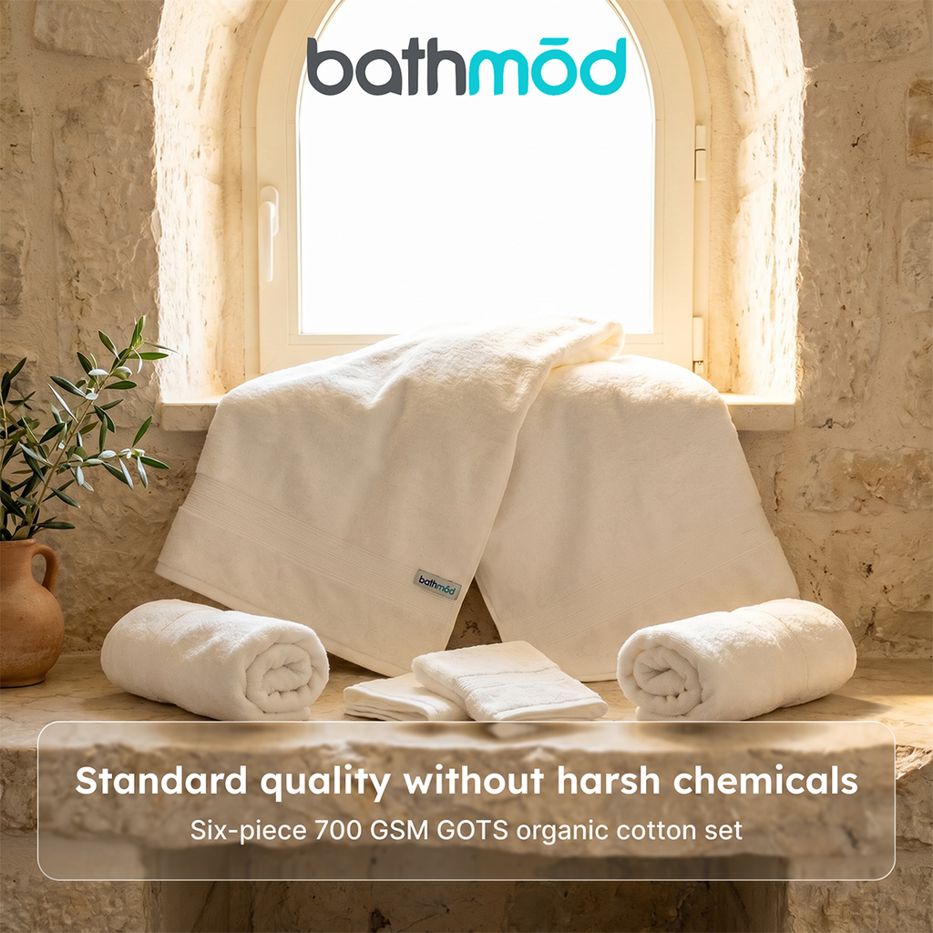 Luxury Organic Bath Six Piece Towel Set | Soft, Plush, Eco-Friendly Towels - product image 3