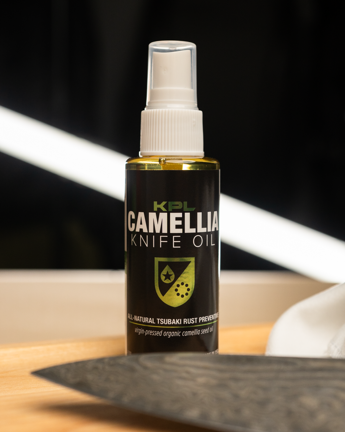 Organic Camellia Kitchen Knife Oil - Carbon Steel and Cast Iron