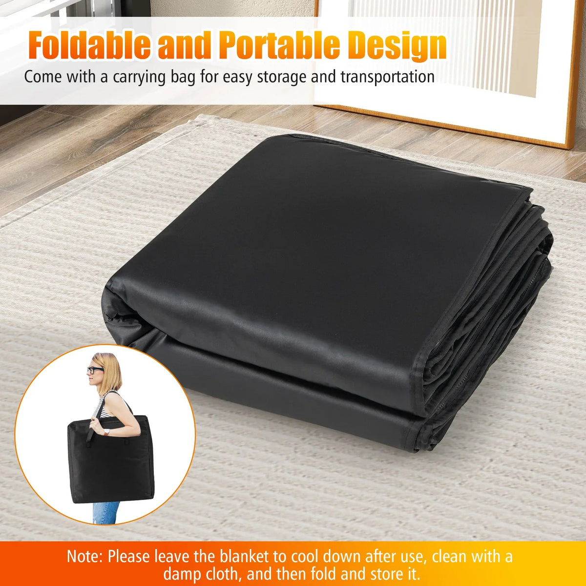 Infrared Sauna Blanket with Adjustable Heat & Timer