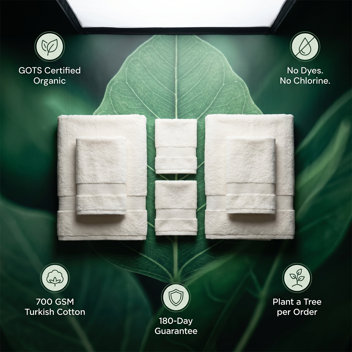 Luxury Organic Bath Six Piece Towel Set | Soft, Plush, Eco-Friendly Towels - product image 7