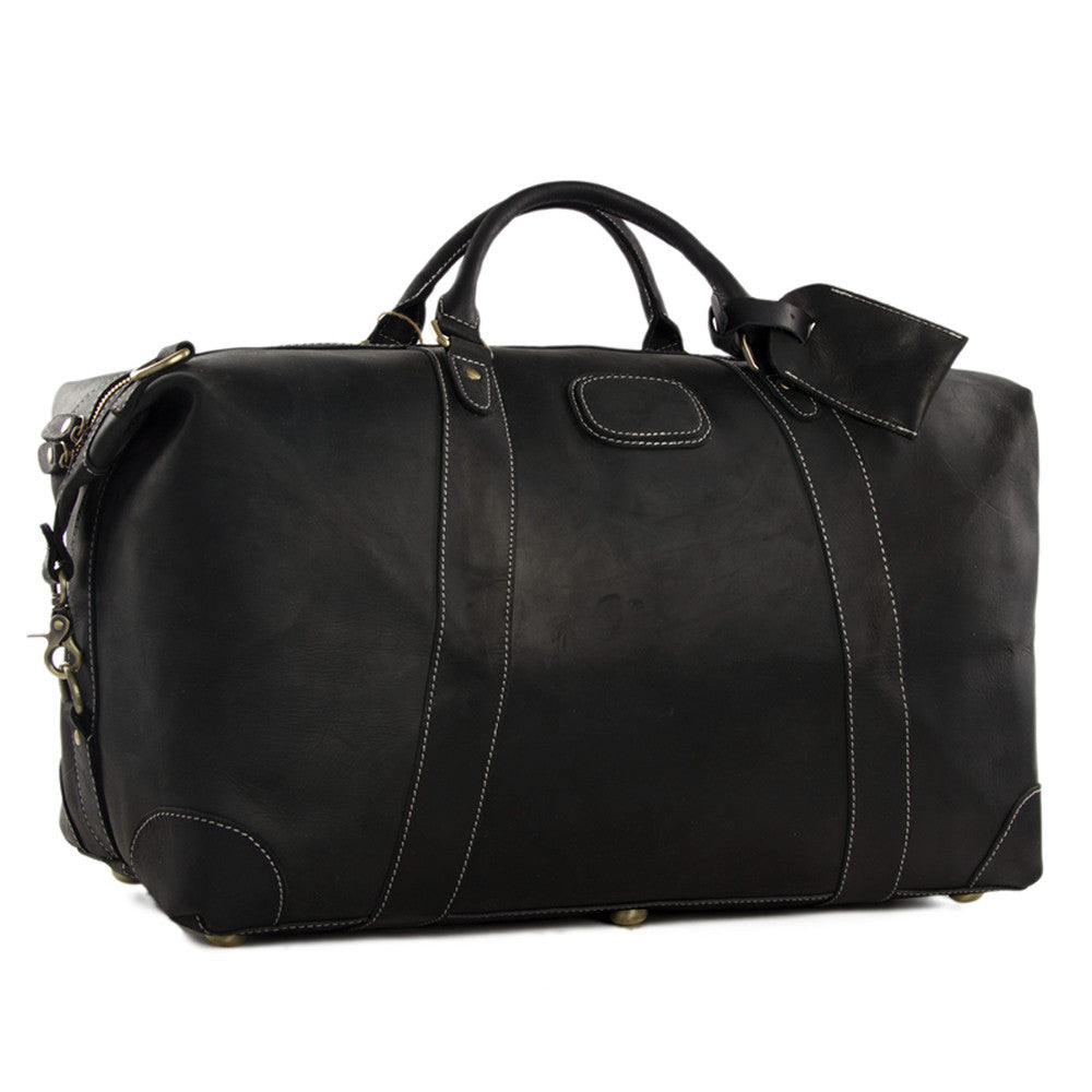 Men's Genuine Leather Weekender Duffle Bag