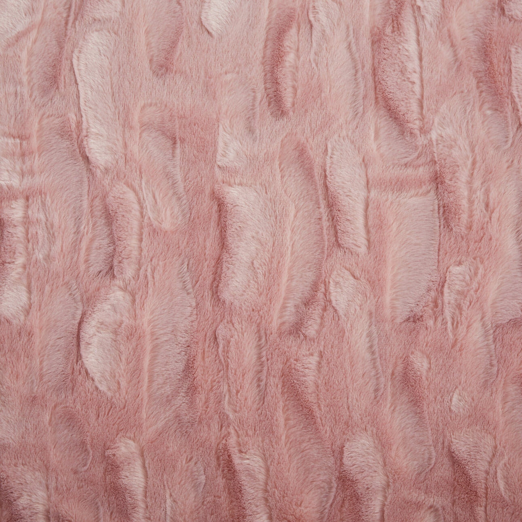 Dusty Rose Faux Fur Throw Blanket