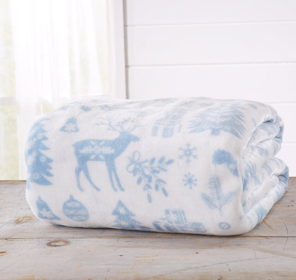 Pearl Collection Velvet Plush Throw Blanket