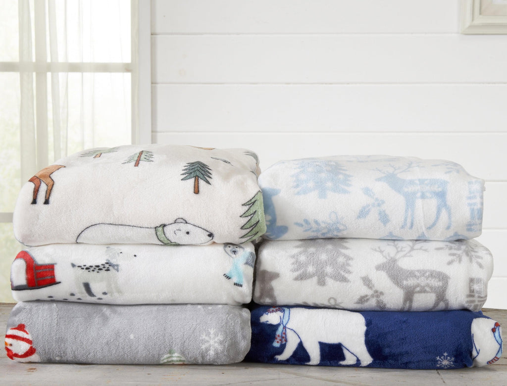 Pearl Collection Velvet Plush Throw Blanket