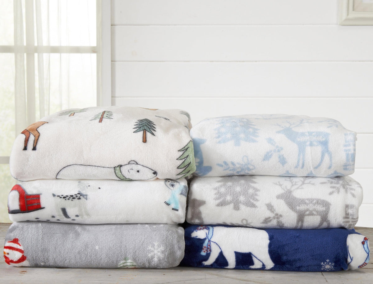 Pearl Collection Velvet Plush Throw Blanket