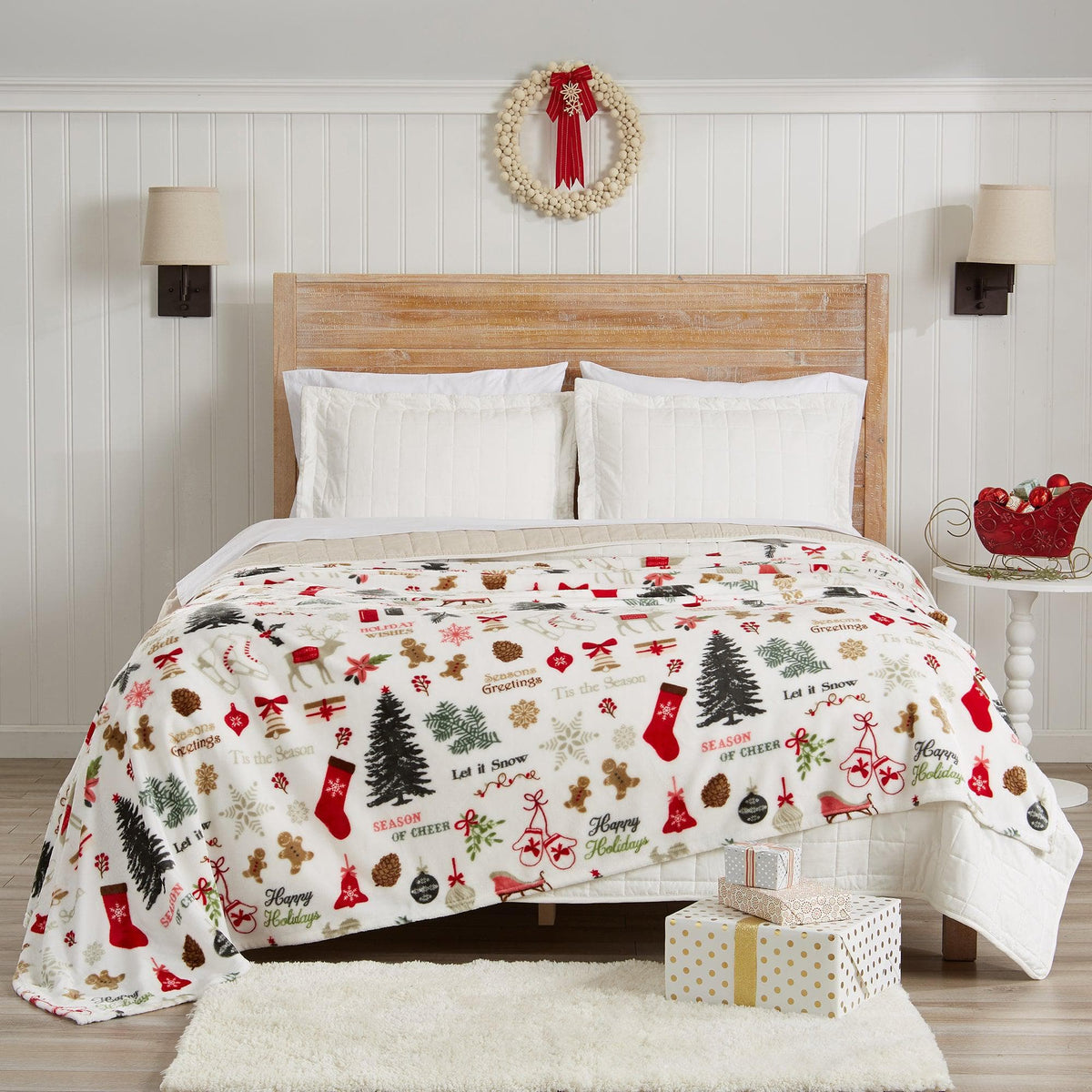 Pearl Collection Velvet Plush Throw Blanket