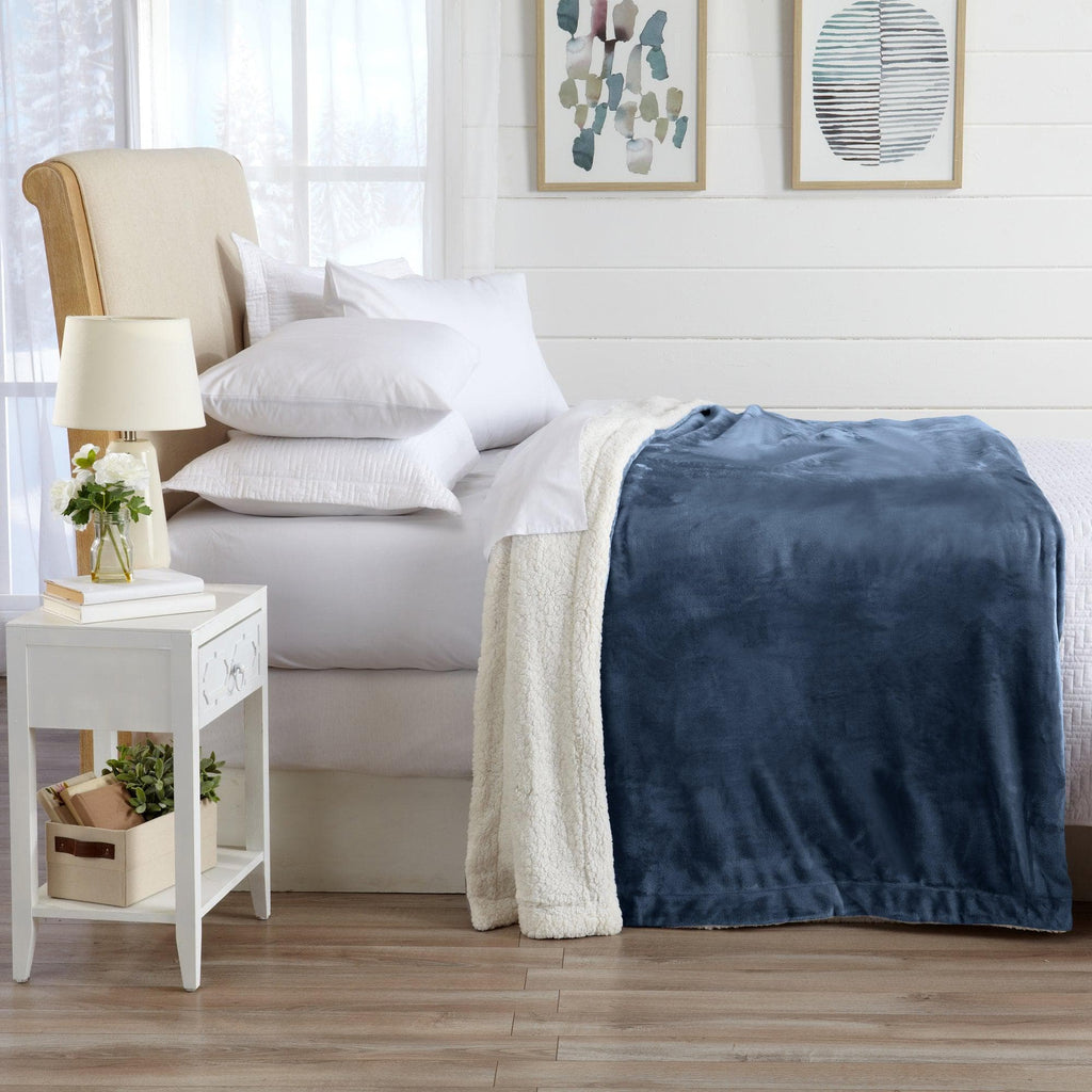 Velvet Plush Sherpa Luxury Bed Blanket - Kinsley Collection