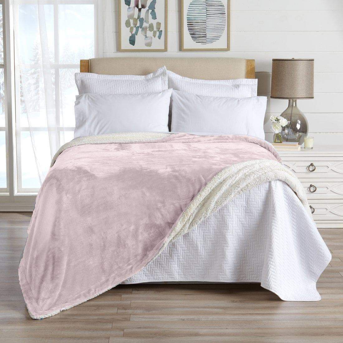 Velvet Plush Sherpa Luxury Bed Blanket - Kinsley Collection