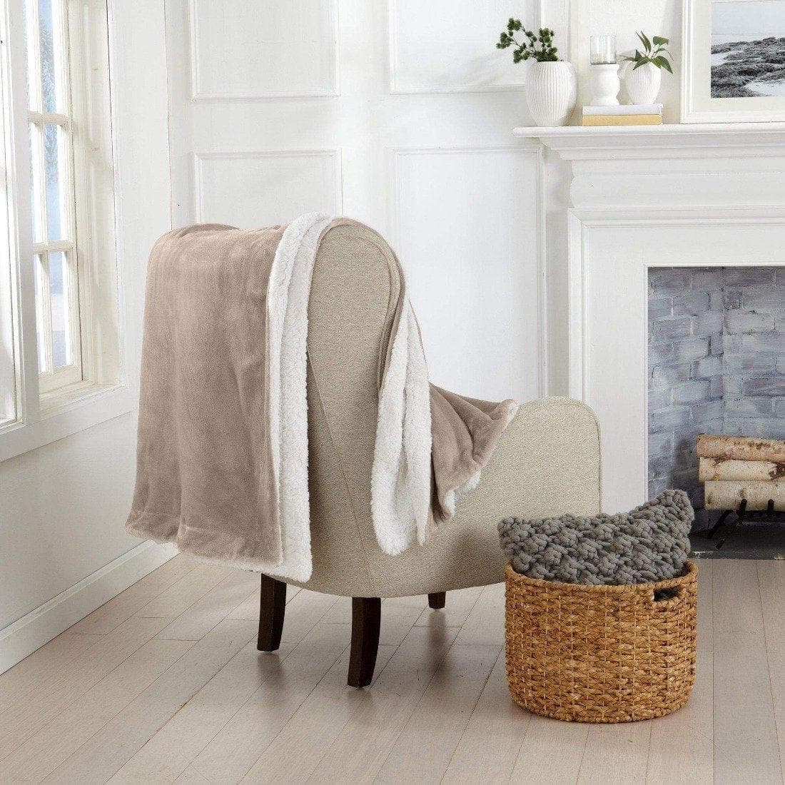 Velvet Plush Sherpa Luxury Bed Blanket - Kinsley Collection