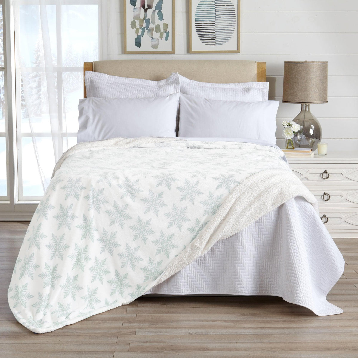 Velvet Plush Sherpa Luxury Bed Blanket - Kinsley Collection