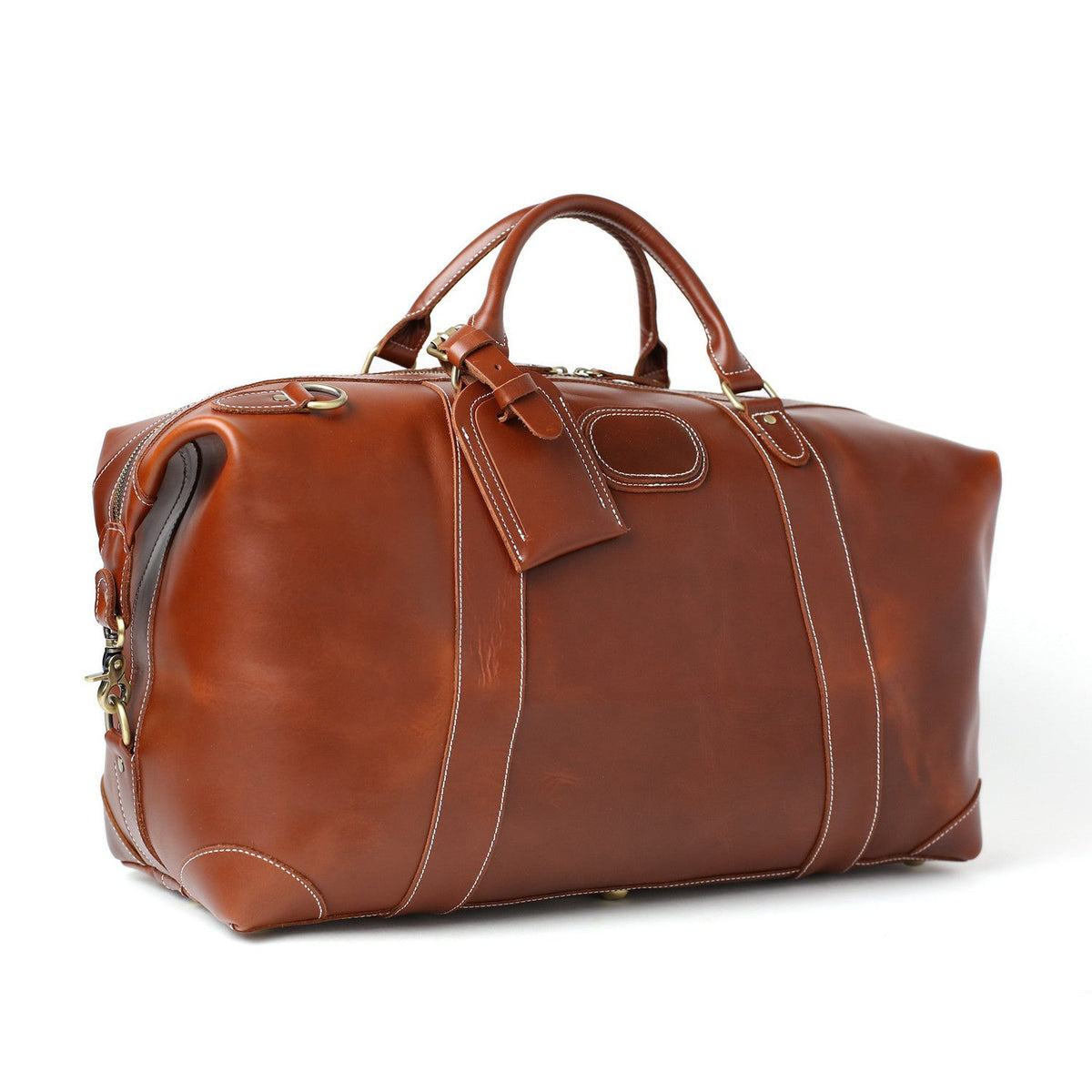 Men's Genuine Leather Weekender Duffle Bag